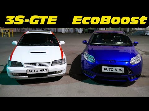 Видео: Ford Focus ST vs Toyota Carina E (3S-GTE) Япония или Америка !?