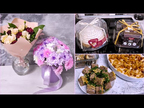 Видео: Влог. Готовила 2 дня (печеночный торт, слоеные салаты и т.д.) День рождение Арины!