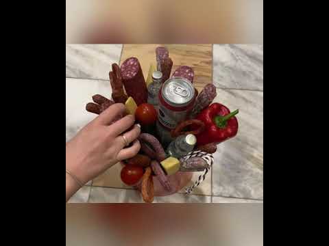 Видео: Колбасно -овощной букет.