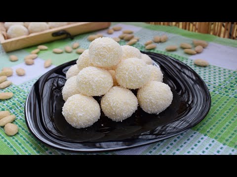 Видео: Домашни Бонбони Рафаело | Homemade Raffaello Bonbons | Конфеты Рафаэлло