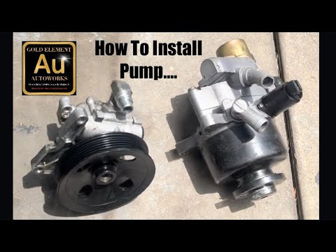 Видео: Как заменить и установить стандартный насос гидроусилителя руля ML55 на Mercedes SL500 SL55 SL R2...