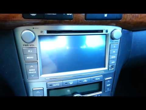 Видео: Обзор китайской штатной головной системы для Avensis II (T25) 2003-2009