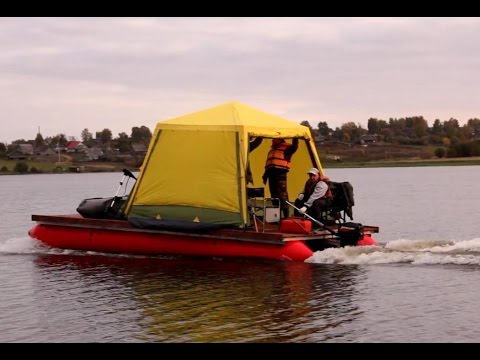 Видео: Рыбалка с  моторного катамарана Кама 650 "Бивак". РР № 17, kama.rct@mail.ru