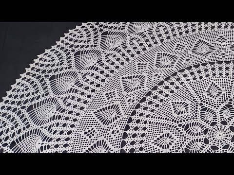 Видео: Скатерть крючком. 120 см. Четвёртая часть . #Скатерть   #вязание
