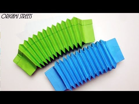 Видео: Как сделать гармошку из бумаги. Оригами гармошка.