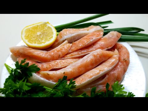 Видео: Брюшки Лосося слабосоленые . Супер рецепт.