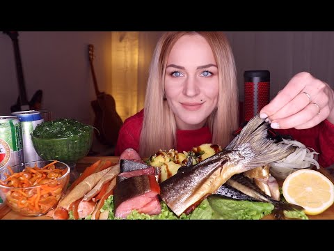 Видео: EATING | Горбуша, скумбрия, семга | pink salmon, mackerel, salmon не MUKBANG, no talking