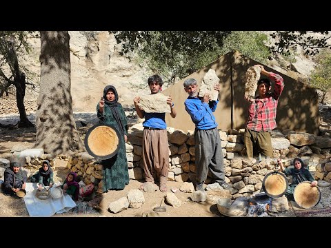 Видео: Настоящая жизнь кочевников: от помола пшеницы до выпечки хлеба и строительства каменных укрытий во в