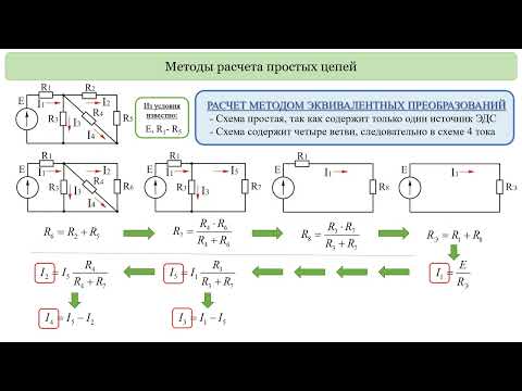 Видео: РГУПС. (ТОЭ) 3 Постоянный ток. Методы расчета простых цепей.