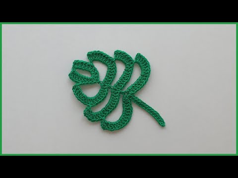 Видео: Листик крючком для ирландского кружева. Вязание крючком / Crochet Leaf