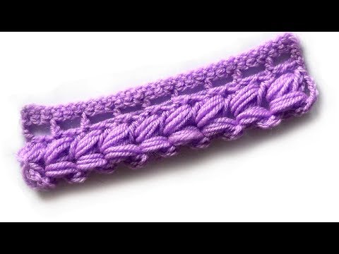 Видео: Кайма Косичка из пышных столбиков