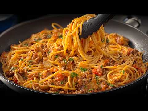 Видео: Всего 15 минут! Любимый рецепт пасты с фаршем в моей семье! Я готовлю его каждую неделю!