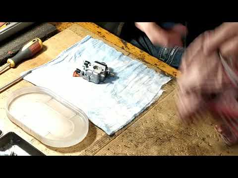 Видео: Бензокоса "Stihl BG 50" глохнет на высоких оборотах.