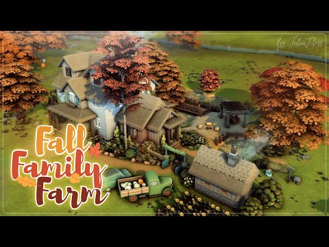 Видео: Осенняя семейная ферма🍁🍆│Строительство│Fall Family Farm│SpeedBuild│NO CC [The Sims 4]