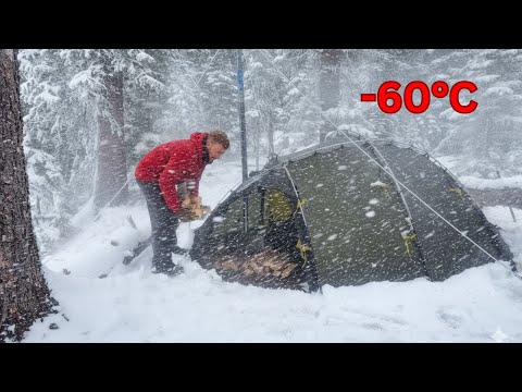 Видео: Я пережил метель при температуре -60°C в жаркой палатке | Экстремальная зимняя жизнь вдали от цив...