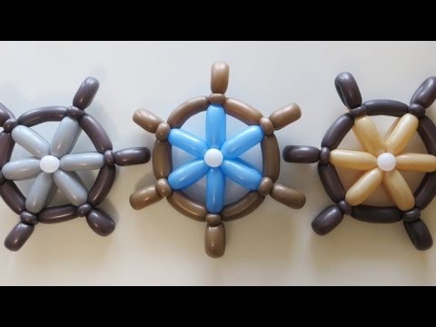 Видео: Морской штурвал из шаров / Marine helm of balloons (Subtitles)