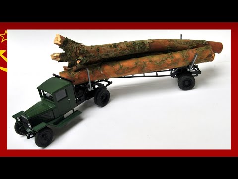 Видео: История в моделях. Выпуск 20. УралЗиС-5В с полуприцепом 1-Р-5, Клайпеда, конец 40-х годов XX века