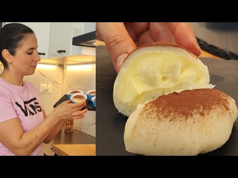 Видео: Համոոոոով, շաաատ համեղ, նուրբ կրեմով, Mochi  ճապոնական  Խմորեղեն #моти