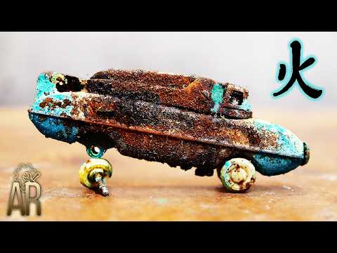 Видео: Восстановление японской зажигалки ракета-автомобиль марки SAROME Blue Bird