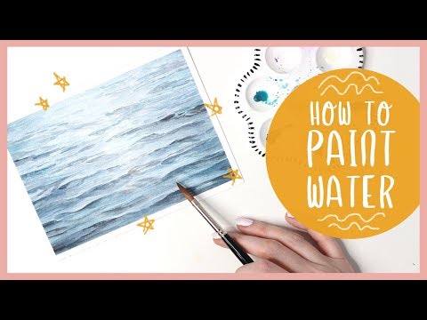 Видео: Как нарисовать океанскую воду акварелью. Урок