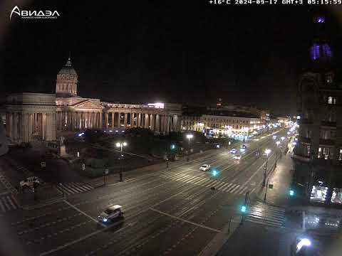 Видео: 🔴 Невский проспект Санкт-Петербург онлайн Казанский собор и дом Зингера St. Petersburg Russia