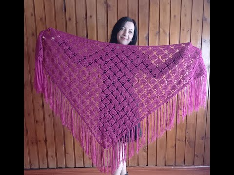 Видео: МК № 8 Узор для шали крючком (crochet shawl pattern)
