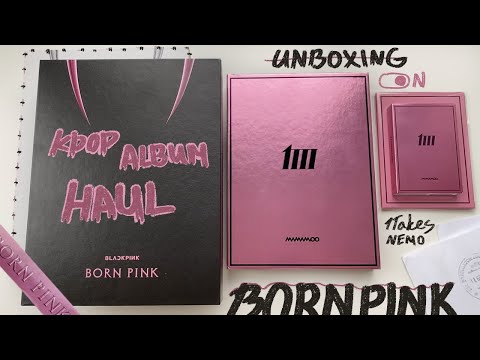 Видео: ✿ распаковка BLACKPINK born pink & MAMAMOO mic on ✿ grey + pink ; all 3 ver.