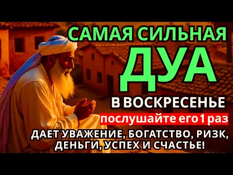 Видео: ✅ САМАЯ СИЛЬНАЯ Дуа в воскресенье ДАЕТ УВАЖЕНИЕ, БОГАТСТВО, РИЗК, ДЕНЬГИ, УСПЕХ И СЧАСТЬЕ! #дуа 