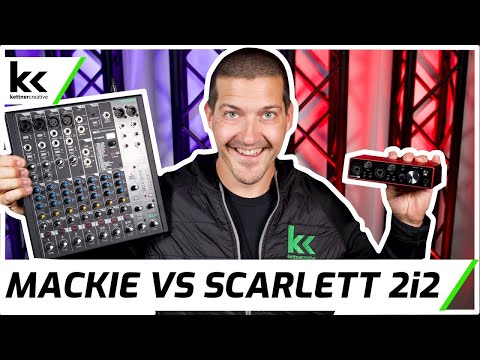 Видео: Mackie ProFX10v3 против Scarlett 2i2
