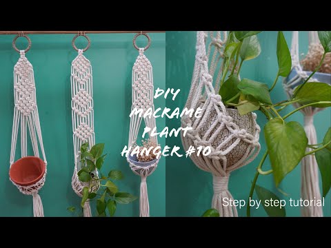 Видео: Как сделать супер симпатичную и простую вешалку для растений из макраме10Легкодля начинающих макраме