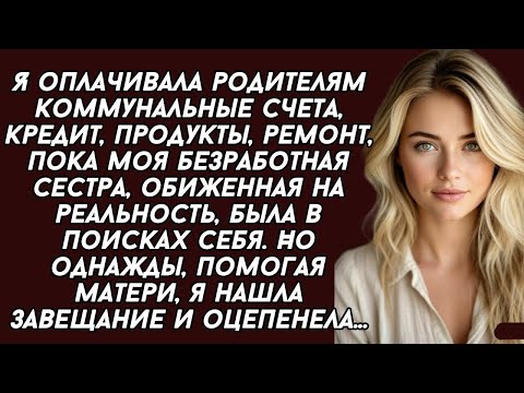 Видео: Я полностью обеспечивала родителей и сестру, но когда нашла завещание то потеряла дар речи. История.