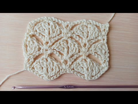 Видео: Красивый узор из сложных столбиков.