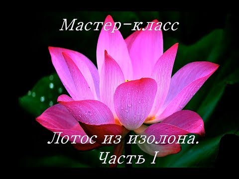 Видео: Мастер-класс. Лотос из изолона. Часть 1