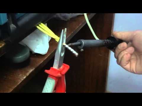 Видео: пайка скрутки обычным паяльником в условиях приближенных к боевым.