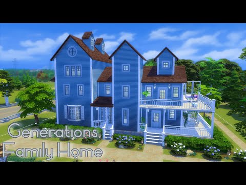 Видео: Дом трёх поколений| Generations Family Home| Строительство| Симс 4| Sims 4| Speed build| No CC