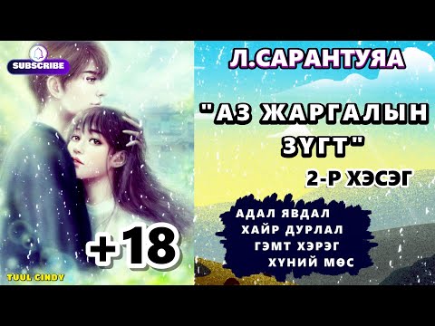 Видео: Л.САРАНТУЯА "АЗ ЖАРГАЛЫН ЗҮГТ"  2-Р ХЭСЭГ /ЗӨВХӨН НАСАНД ХҮРЭГЧДЭД, АДАЛ ЯВДАЛ, ГЭМТ ХЭРЭГ /