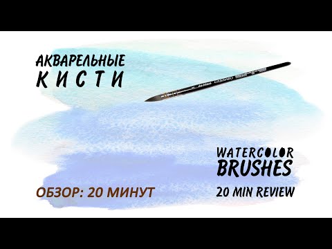 Видео: Обзор: кисти для акварели от разных производителей. Достоинства и недостатки.