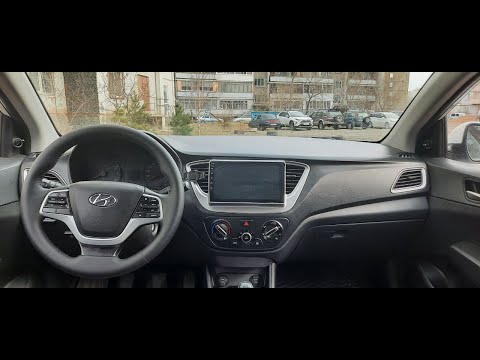 Видео: Hyundai Solaris 2 2017 Установка мультируля, андройд магнитолы, перетяжка руля, снятие руля