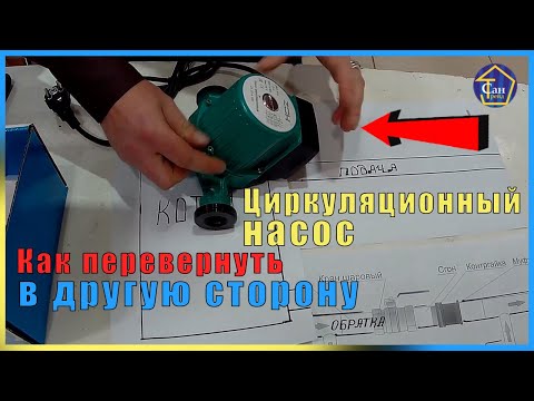 Видео: Циркуляционный насос Как перевернуть в другую сторону