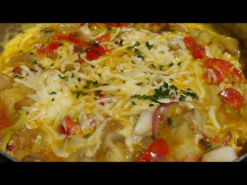 Видео: Юлия Высоцкая — Омлет с баклажанами, помидорами и луком