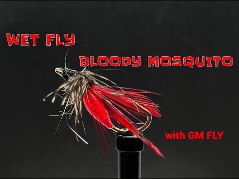 Видео: Мокрая мушка Кровавый Комар Как связать от GM FLY