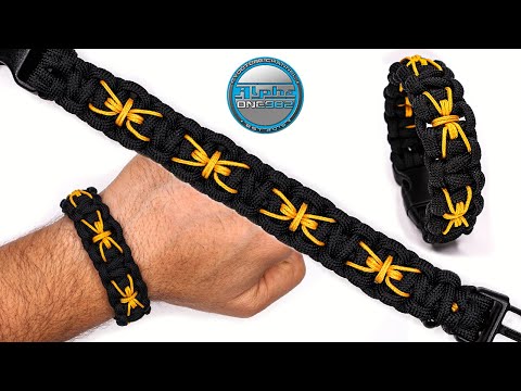 Видео: ПАУК: как сделать браслет из паракорда. Урок по плетению микрошнура. Сделай сам.