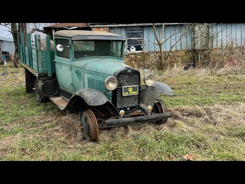 Видео: Будет ли он работать и ездить спустя 30 с лишним лет? 1 1/2-тонный грузовик Ford модели АА 1931 г...