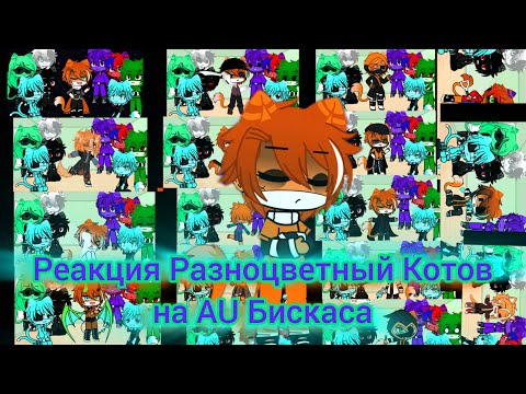 Видео: Реакция Разноцветных Котов На AU Бискаса #бискастащитжизнь  #gacha #реакция #au #врек @BISKASYT