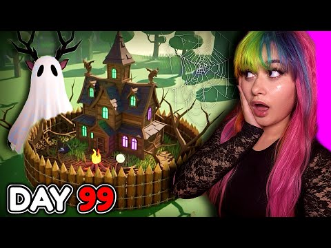 Видео: Строим базу в виде особняка с привидениями в игре 99 ночей в лесу!