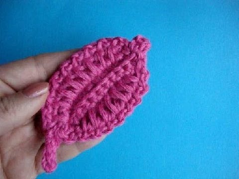 Видео: Как вязать листик крючком  Урок297- How to crochet leaf