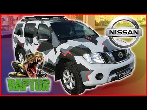 Видео: Покраска РАПТОРОМ в геометрический камуфляж NISSAN PATHFINDER