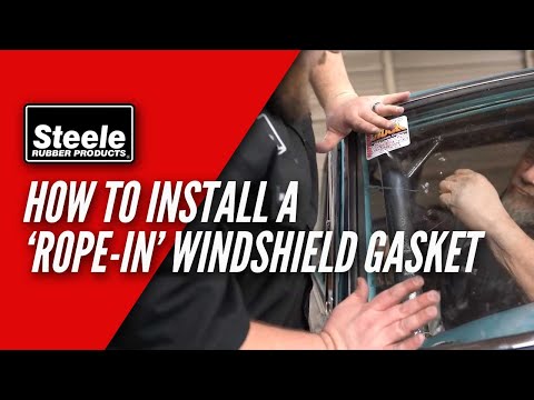 Видео: Как установить уплотнитель лобового стекла с тросом