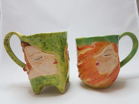 Видео: Как сделать кружку из глины. Кружка-Ветер.