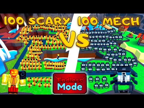 Видео: 100 MECH CAMERAMAN ПРОТИВ 100 SCARY SPEAKERMAN В TOILET TOWER DEFENSE